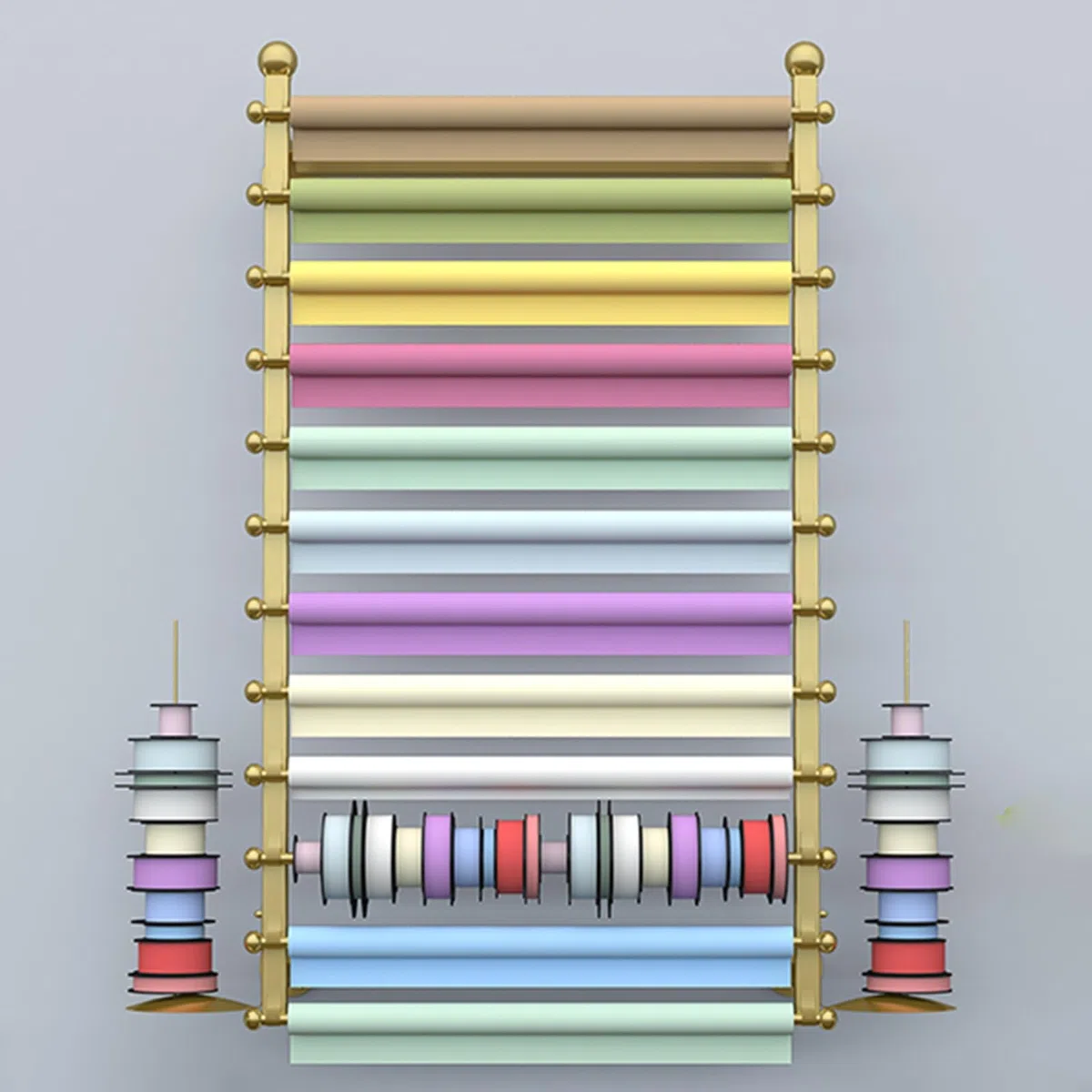 Porta Vinili Organizzatore Di Nastri A Parete, Espositore Per Nastri Di Carta Da Regalo A 12 Strati Per Negozi Di Fiori, Negozi Al Dettaglio, Locali Artigianali, Porta Sciarpe In Metallo
