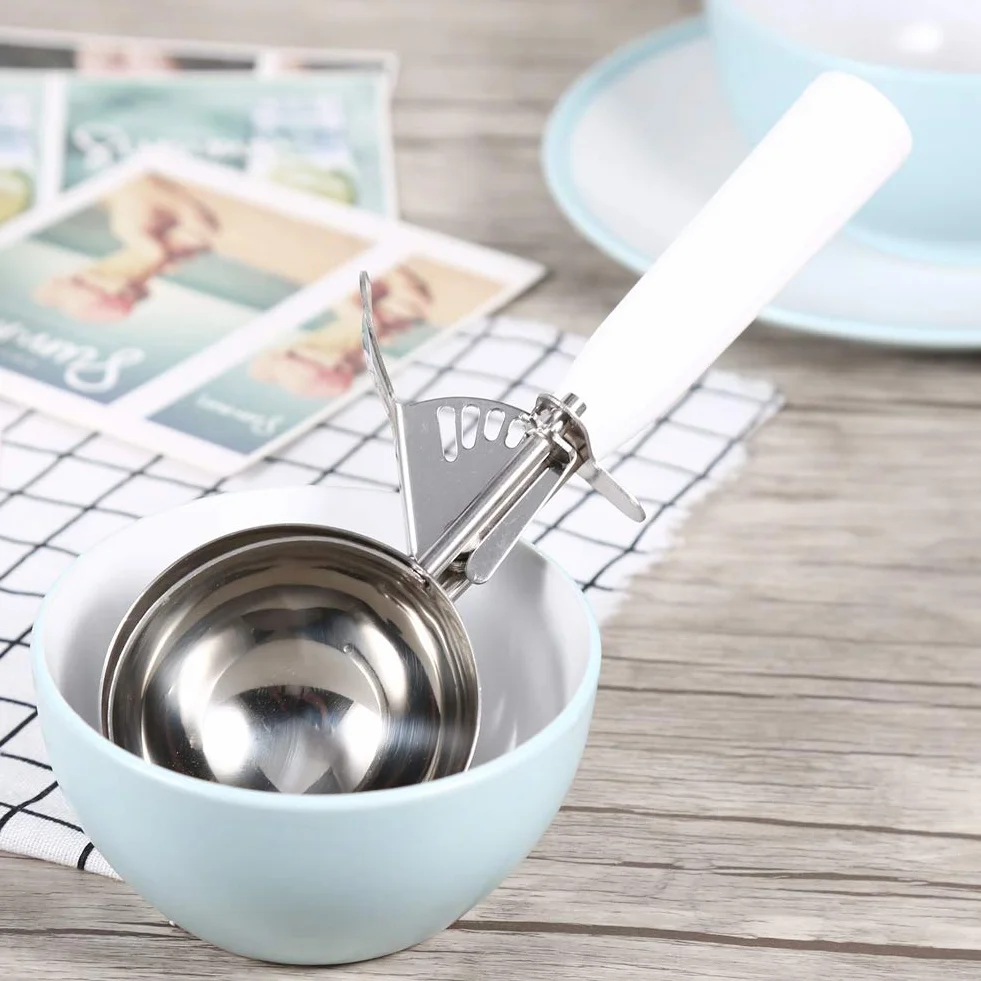 Yosoo Cucchiaio per gelato in acciaio inossidabile, cucchiai di frutta e verdura, strumento per gadget da cucina e caffè, 9 misure (dimensioni: 8 cm)