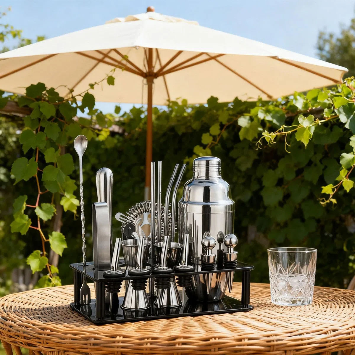 Yajuyi Porta Utensili Da Cocktail, Porta Kit Da Cocktail, Porta Shaker per Cocktail, Set Shaker per Cocktail, Porta Bar, M