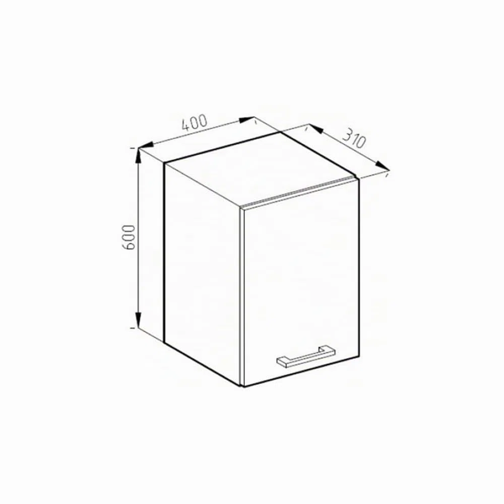 Vicco Pensile da cucina R-Line, Rovere dorato, 40 cm, per la libera combinazione all'interno di sistemi cucina modulari