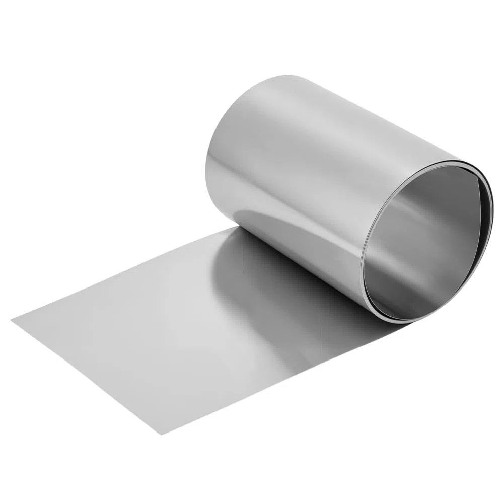PH PandaHall 3m x 10cm Rotolo in Lamiera di Acciaio Inossidabile 304 Striscia Metallica Rotolo di Lamiera Metallica per Lavori Artigianali Tetti Grondaie Macchinari Industriali, Spessore 0.1mm