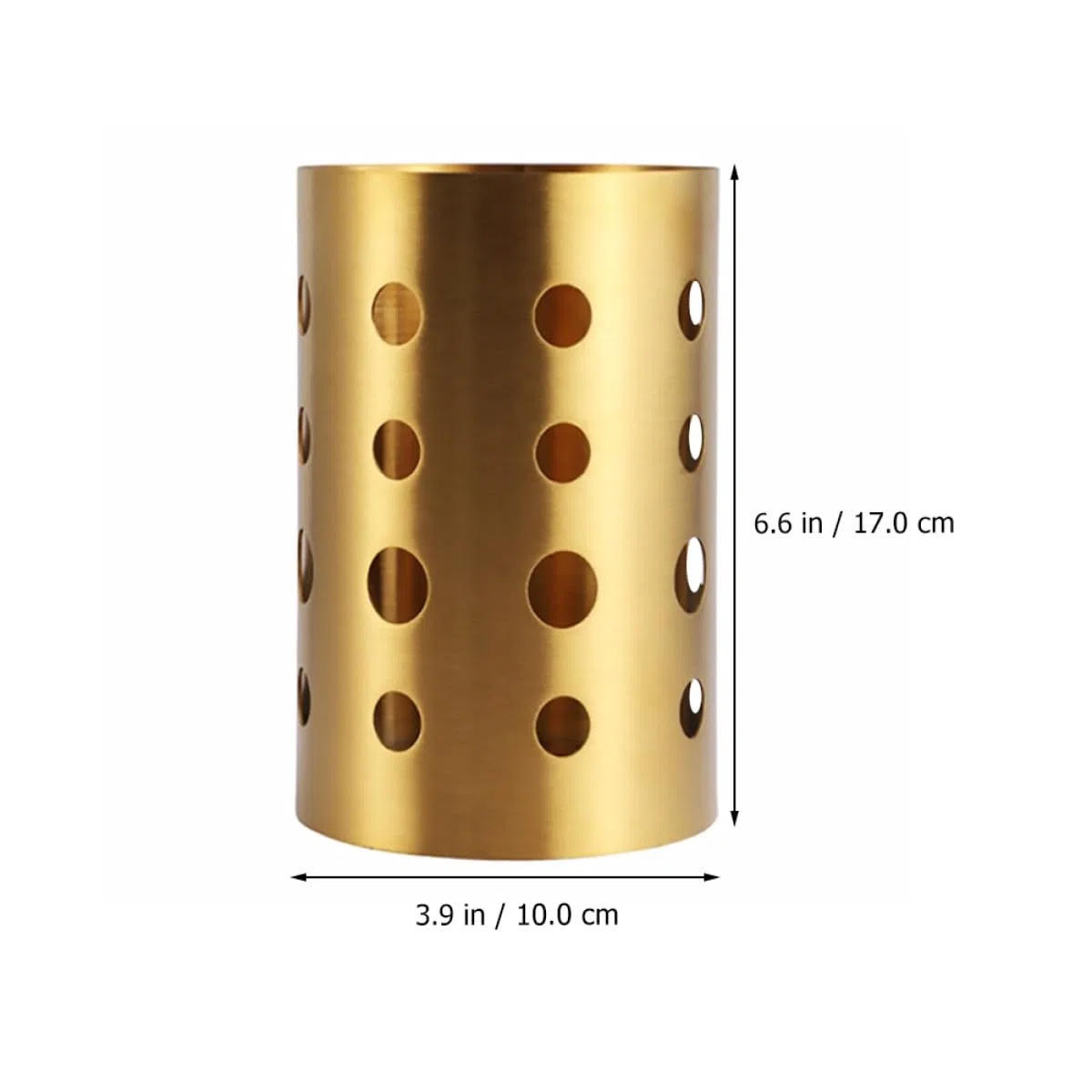 Outanaya Porta Bacchette in Acciaio Inox Dorato Grande, Contenitore Multiuso per Utensili da Cucina, Organizzatore Posate e Scolapiatti per Piano di Lavoro, per Cucina e Tavola