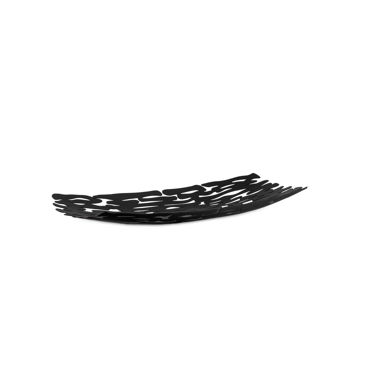 Alessi BM01 B Bark Centrotavola in Acciaio Colorato con Resina Epossidica, Nero