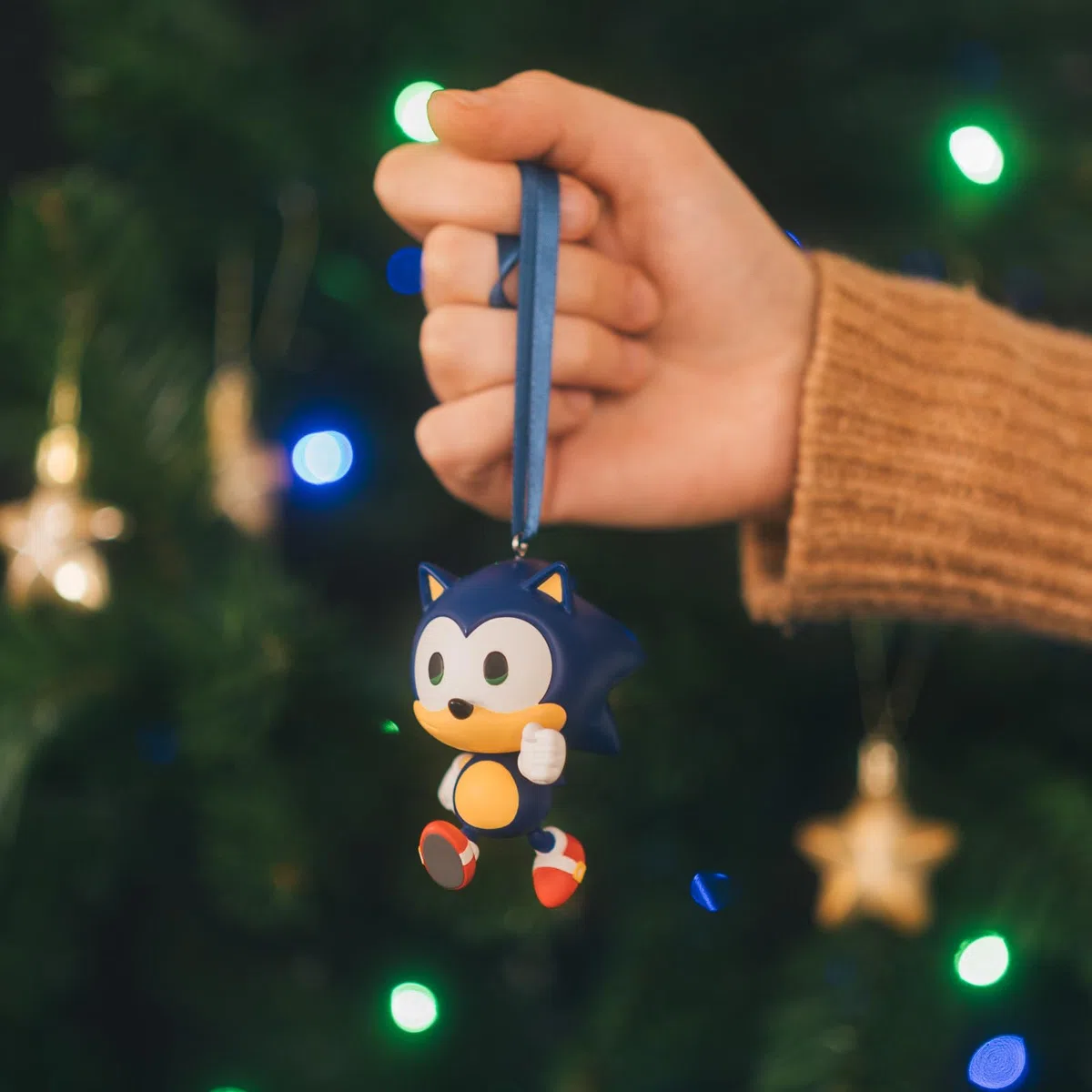 Grupo Erik: Set Decorazioni di Natale Sonic, Tails, Knuckles | Set di 3 Addobbi Natalizi personalizzati di Sonic, dipinti a mano, con cordoncino