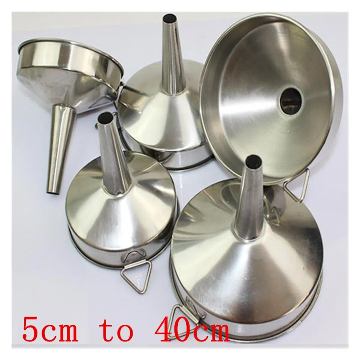 HOMEXO Imbuto for Olio da Cucina Liquido Grande Imbuto in Metallo in Acciaio Inossidabile con Filtro Staccabile Imbuto Industriale a Bocca Larga for Utensili da Cucina inscatolati 1pc (Color : 20cm)