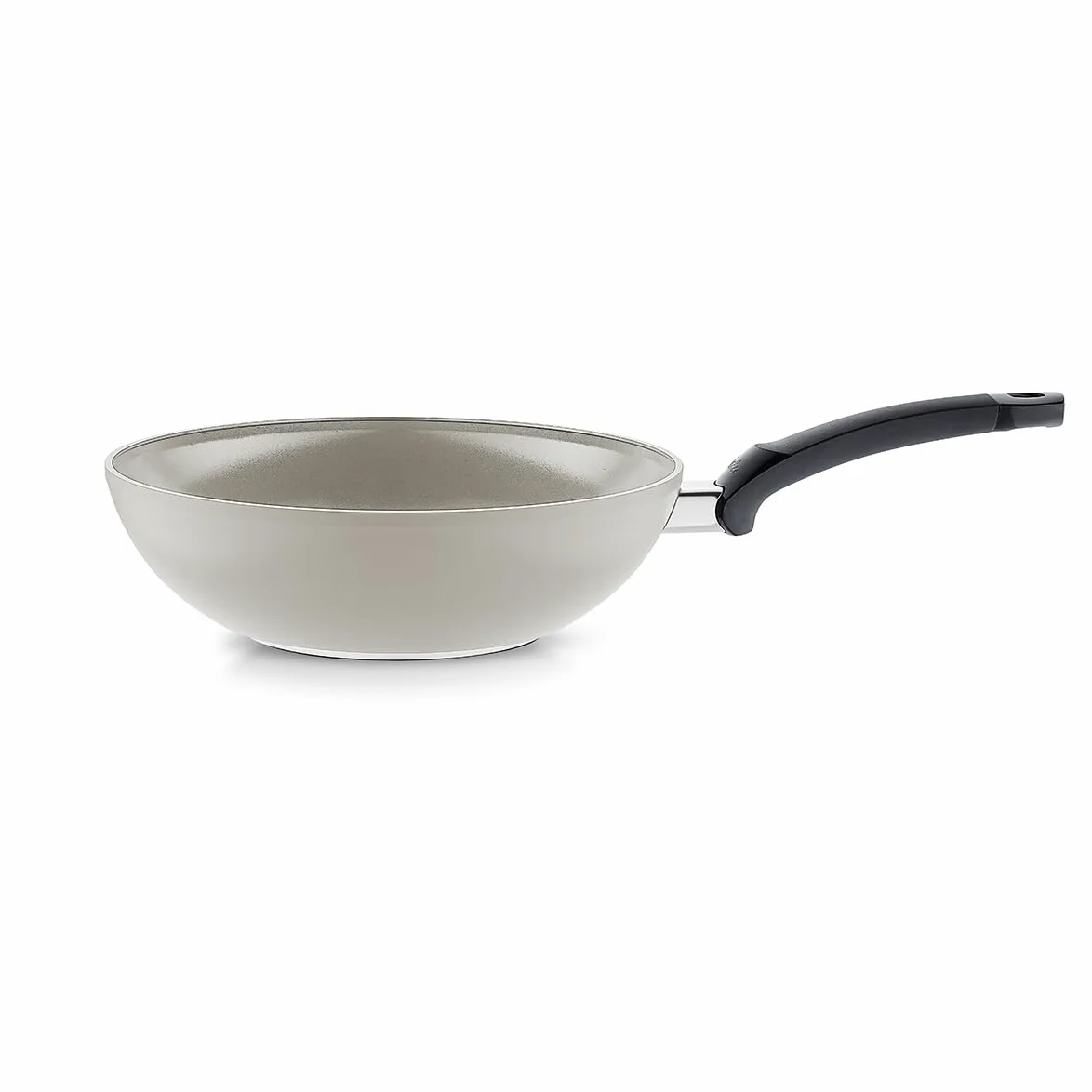 Fissler Ceratal - Pentola Wok in alluminio (diametro 30 cm, 5,2 l), padella in ceramica con rivestimento antiaderente, bordo alto, senza PFAS/PTFE, Made in Germany, compatibile induzione
