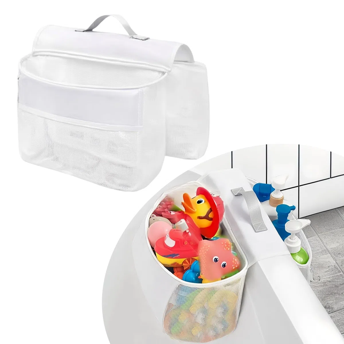 Portaoggetti per Giocattoli da Bagno, Organizer per Giocattoli da Bagno, Borsa Portaoggetti per Giocattoli da Bagno, Sacchi Porta Giochi Vasca per Riporre e Organizzare Giocattoli
