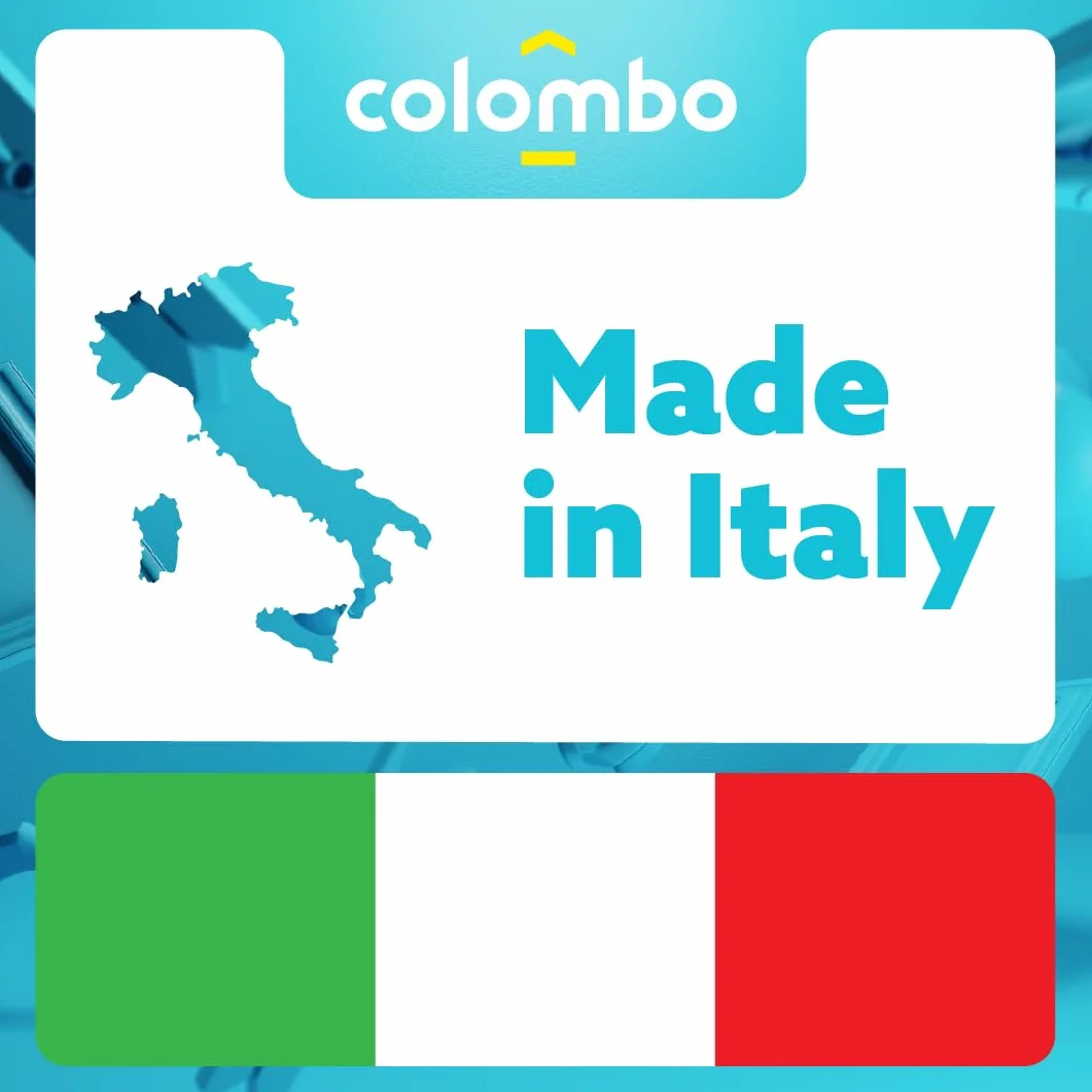 Colombo Copriasse da Stiro Parking 140x55 cm | Foderina di Ricambio per Asse da Stiro Tre Strati con Clip Fermanodo e Area Parcheggio per Ferro da Stiro | Made in Italy