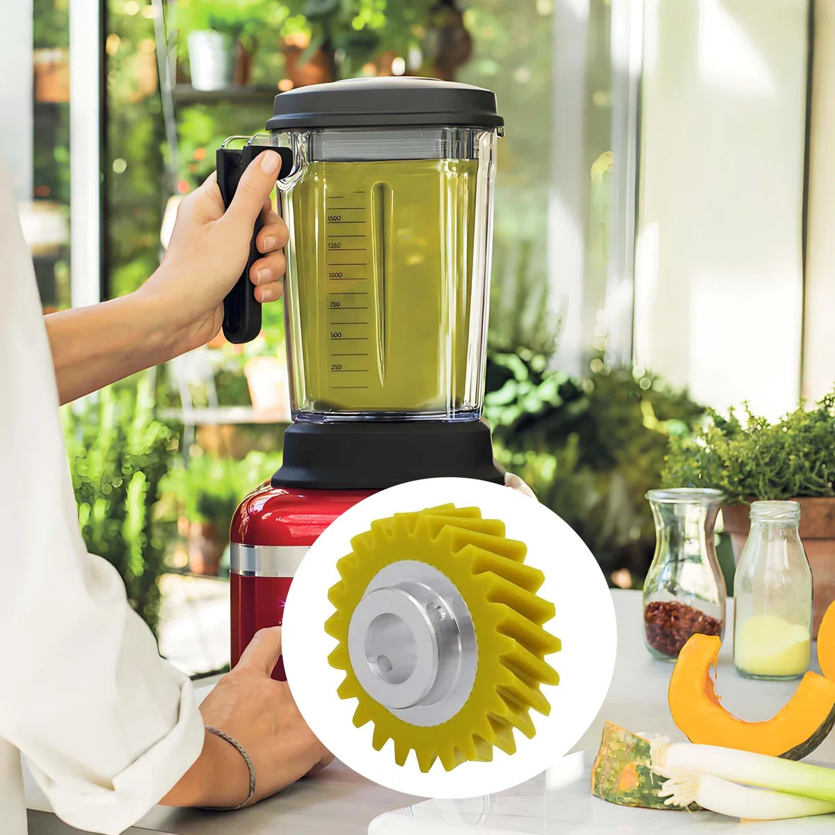 Worm Gear ricambio per robot da cucina per Kitchenaid Ricambio vite senza fine per W10112253 Worm Gear Ingranaggio per KitchenAid robot da cucina Accessori per la cucina Giallo