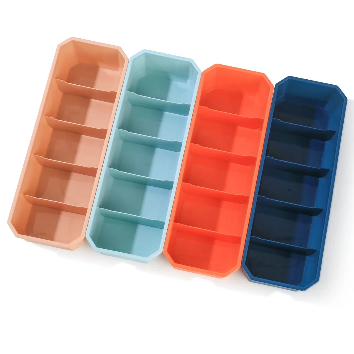 Fulushouxi 4 Pezzi Organizer Cassetti, Contenitori per Calzini Biancheria Intima, Organizzatore per Cassetti Armadio, Divisori per Cassetti Casa, Reggiseni, Calzini, Mutandine