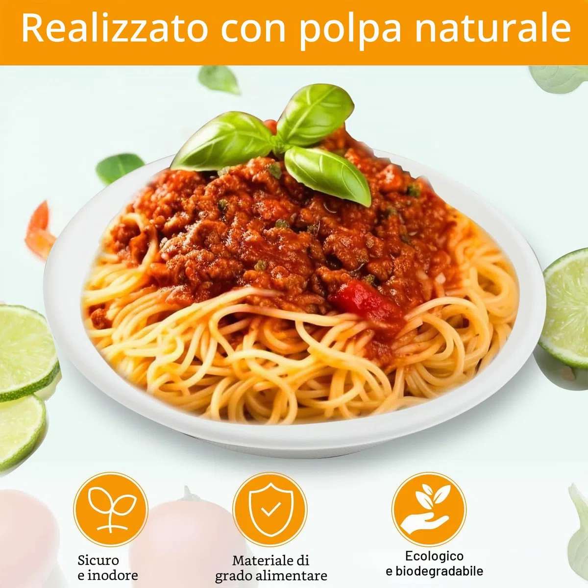 KITDAHOM 50 ciotole di carta usa e getta – 680ML Ciotole usa e getta (23oz) – Piatti Carta Usa e Getta – ciotole per zuppa per feste e picnic – senza plastica e biodegradabili