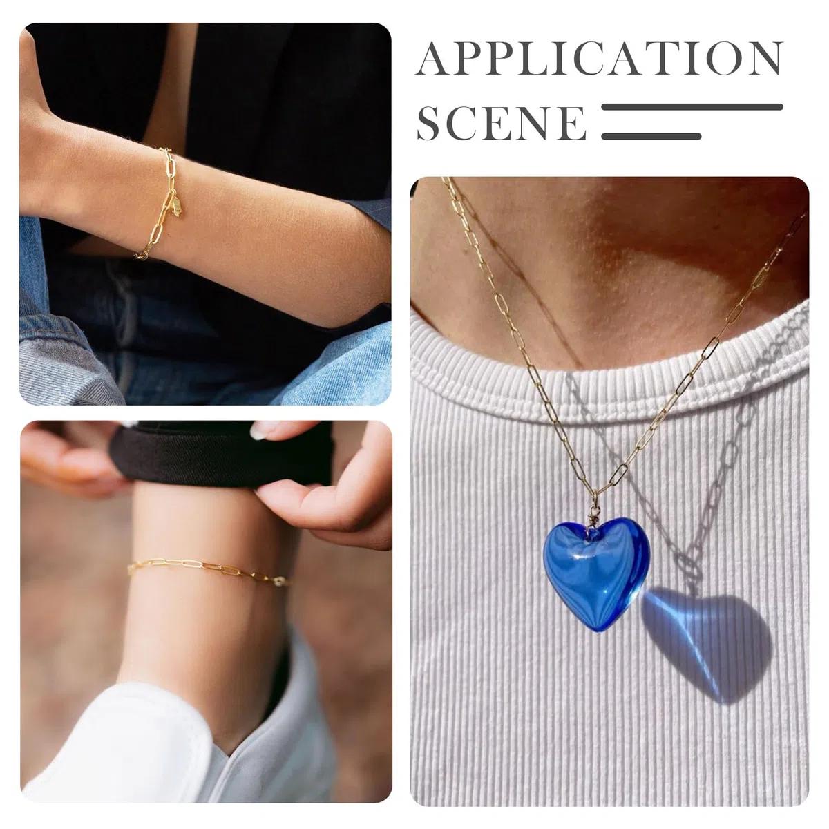 Catene a clip placcate in oro 18 carati, 5 m, in acciaio inox, con maglie ovali, con chiusura a moschettone, anelli di salto, per artigianato, bracciali, collane, portachiavi da donna