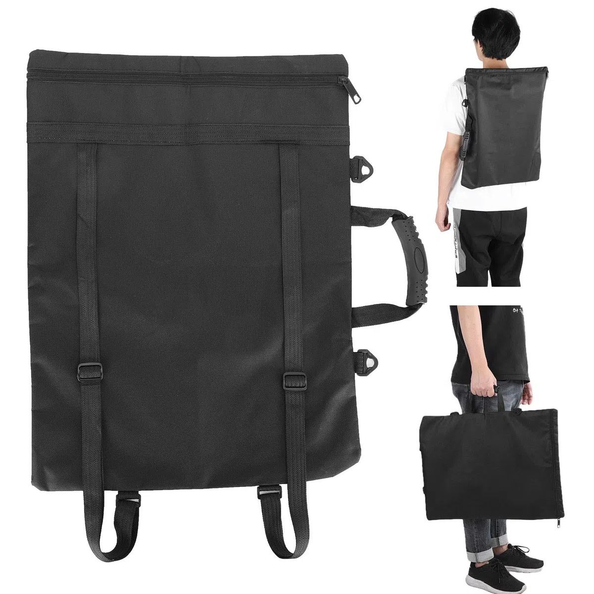 Art Portfolio Case, A3 Borsa da Pittura Impermeabile per Lavagna Zaino Borsa da Trasporto Artistica Portatile per Studenti e Artisti Professionisti(Nero)