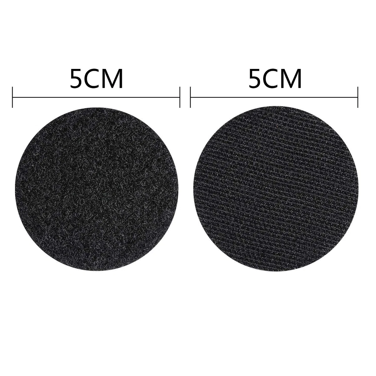 10 Paia 5CM Versatili Adesivo Tondo Forte Nero Strisce Adesive Auto Hook and Loop Strips