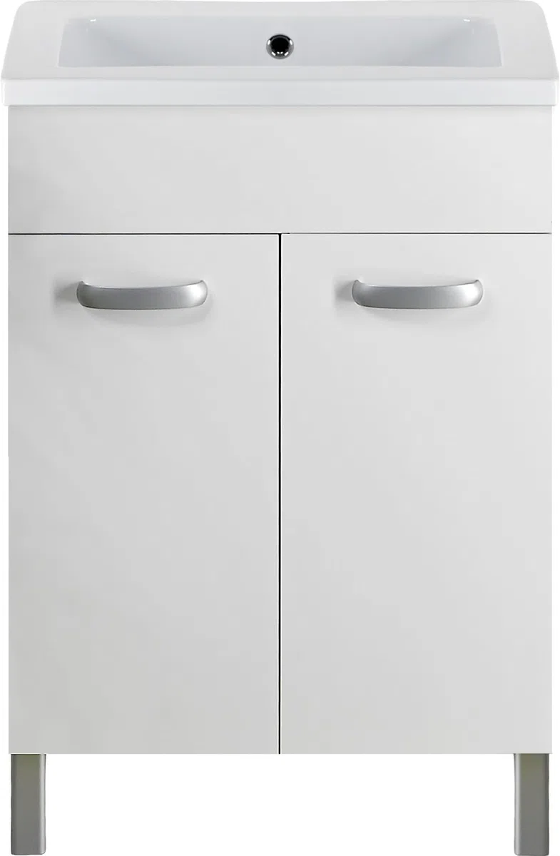 Ceramcia Tuscia Mobile LAVATOIO Ceramica 60 x 51 x H 88 YORK Design Bianco Antigraffio con Vasca Profonda 25,5 cm (NO Foro Rubinetto)