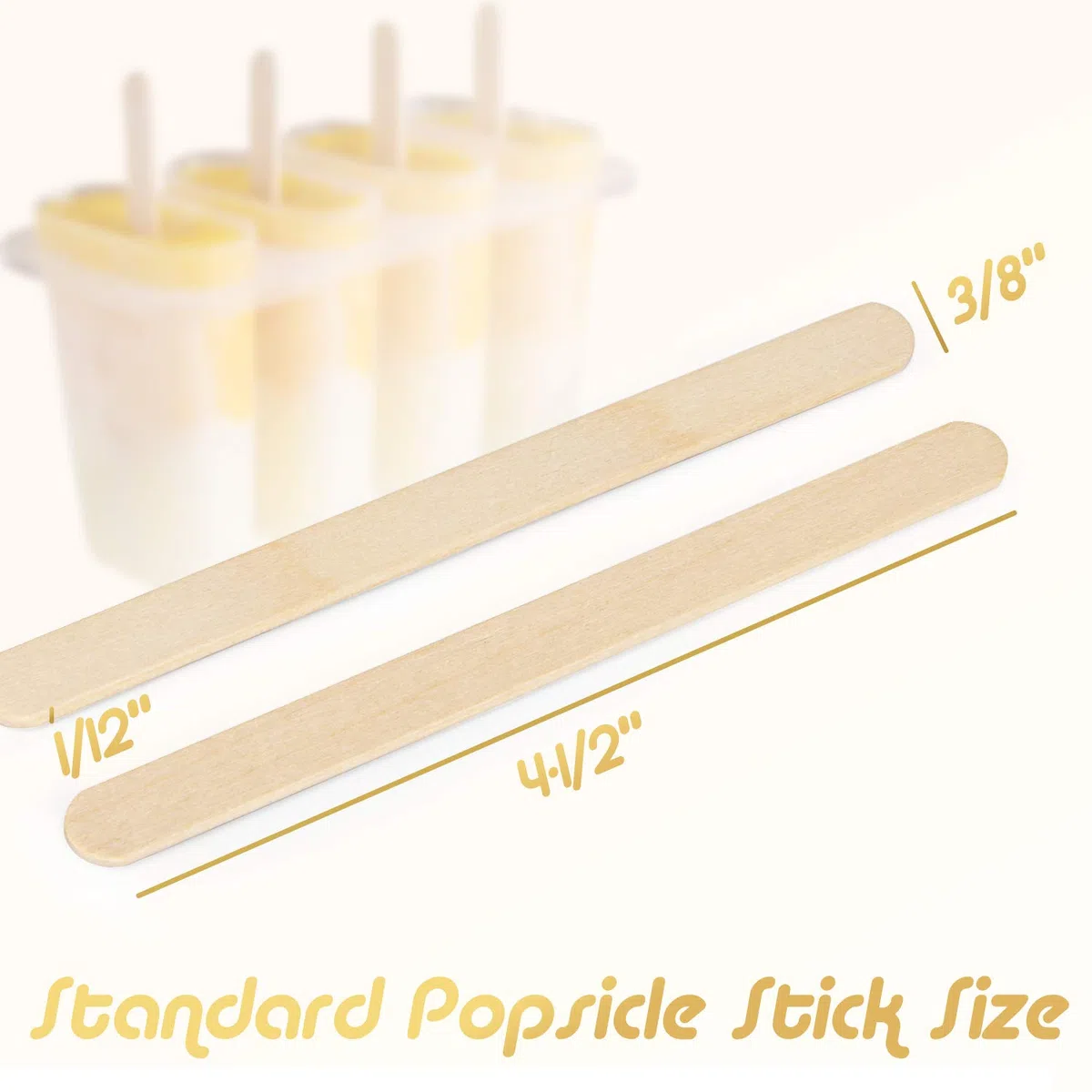 Magicfly Bastoncini Legno, 1000 Pezzi Ghiaccioli, Stecchi Gelato, Legnetti per Bricolage Artigianato DIY