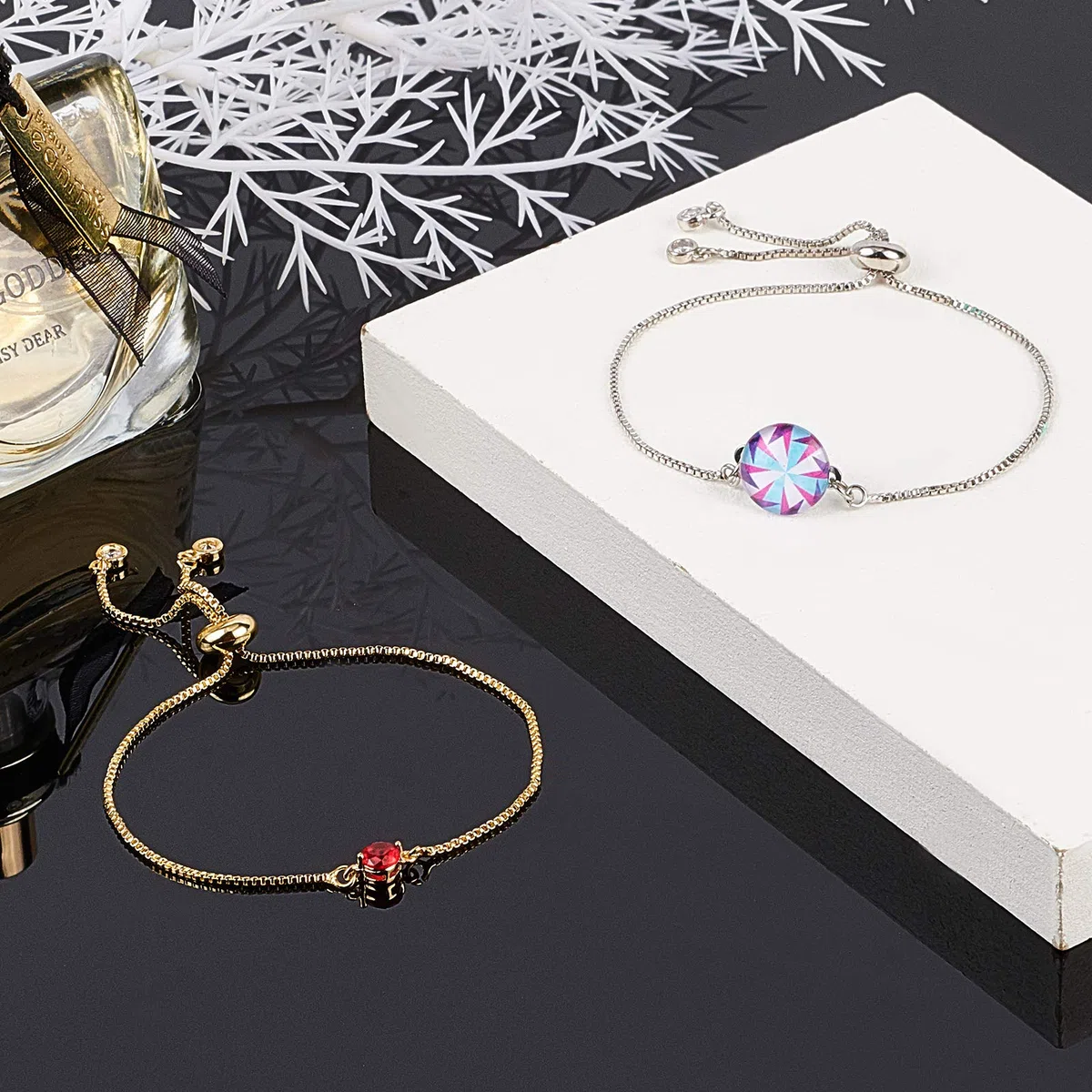 NBEADS 12pz braccialetti a scorrimento regolabile per realizzare ciondoli con strass, catenine estensioni per gioielli fai da te, 24cm