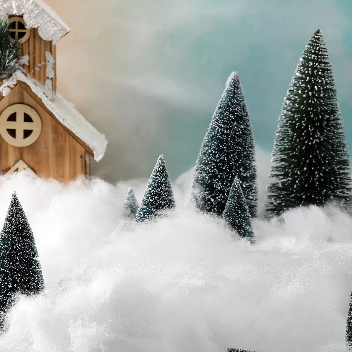 Tatuo Neve Finta di Natale Coperta di Neve Artificiale Fibra Soffice per Albero Natale Inverno Mantello Villaggio, Natività e Facile Decoro Natalizia, 5,3 Once per Sacchetto (1 Borse)