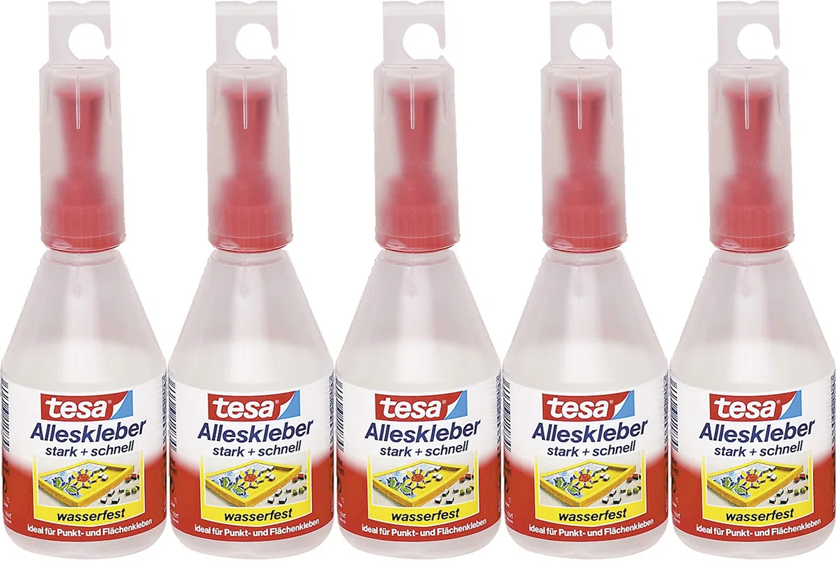 Tesa Colla universale, in set da 5 flaconi vuoti da 90 g