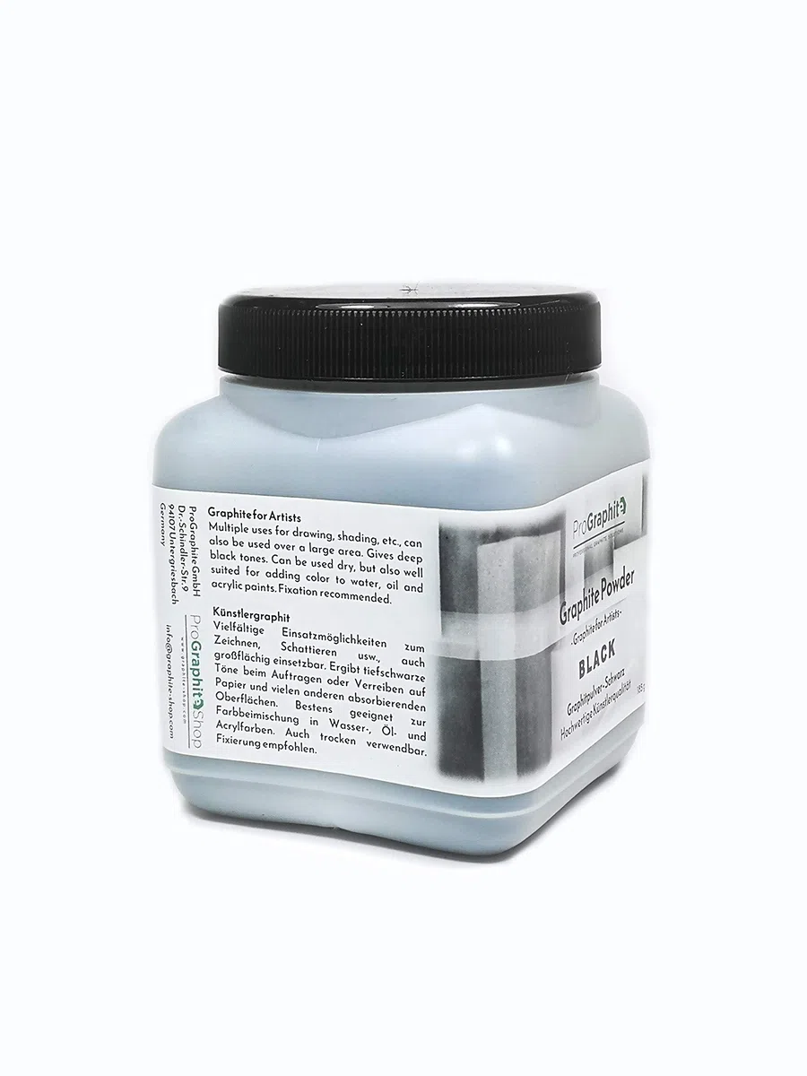 Grafite Artistica naturale nera in polvere (500ml) Graphite for Artists, grey color