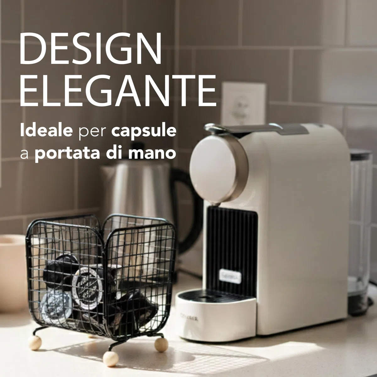 Generico Porta Capsule Universale in Acciaio - 40 Capsule per Caffè Compatibile Con Vari Sistemi