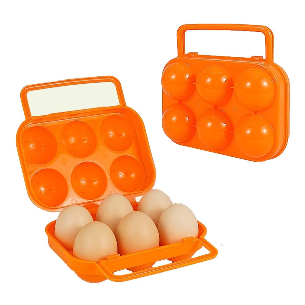 Portauova portatile Treabearuovo scatola per campeggio 6 uova