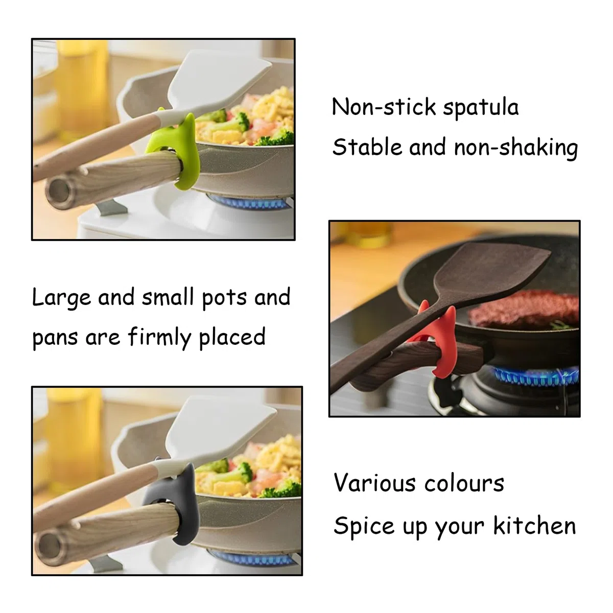 Vastsea 30 Pezzi Supporti per Cucchiai, Poggia Mestolo Cucina, Cucchiaio per Clip per Pentole, Clip per Pentole per Posizionare Cucchiai e Spatole Dopo la Cottura in un Poggiautensili a Vapore