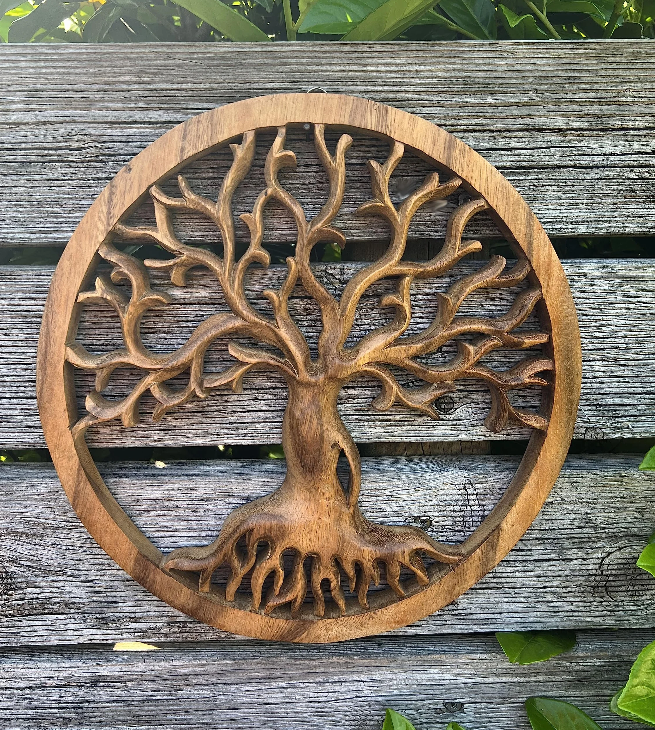 Trintura Albero della vita in legno, 40 cm, decorazione da parete in legno di acacia, idea regalo, decorazione da parete, albero della vita
