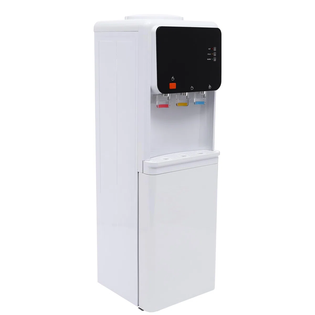 Distributore d'acqua da pavimento, refrigeratore d'acqua calda e fredda, stazione d'acqua autoportante con vano portaoggetti e sicurezza per bambini, per secchi da 4,5-18,9 l