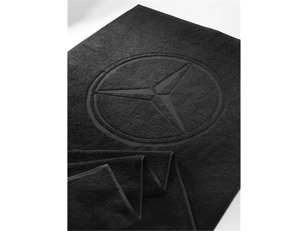 Mercedes-Benz, Asciugamano 100% cotone, 80 x 180 cm, stella intrecciata, prodotto ufficiale
