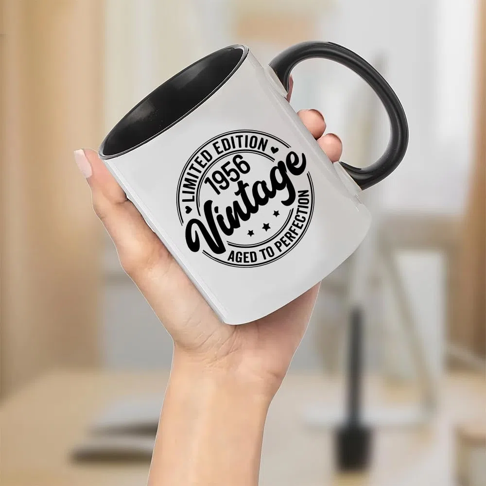 60 Anni di Compleanno Tazza, Vintage 1966 Regalo 60 Anni per Uomo e Donna, Tazza da Caffè Ceramica 350mL, Idee Regali Compleanno per Amica Mamma Papa Sorella Amica Nonna Zia Fratello Collega