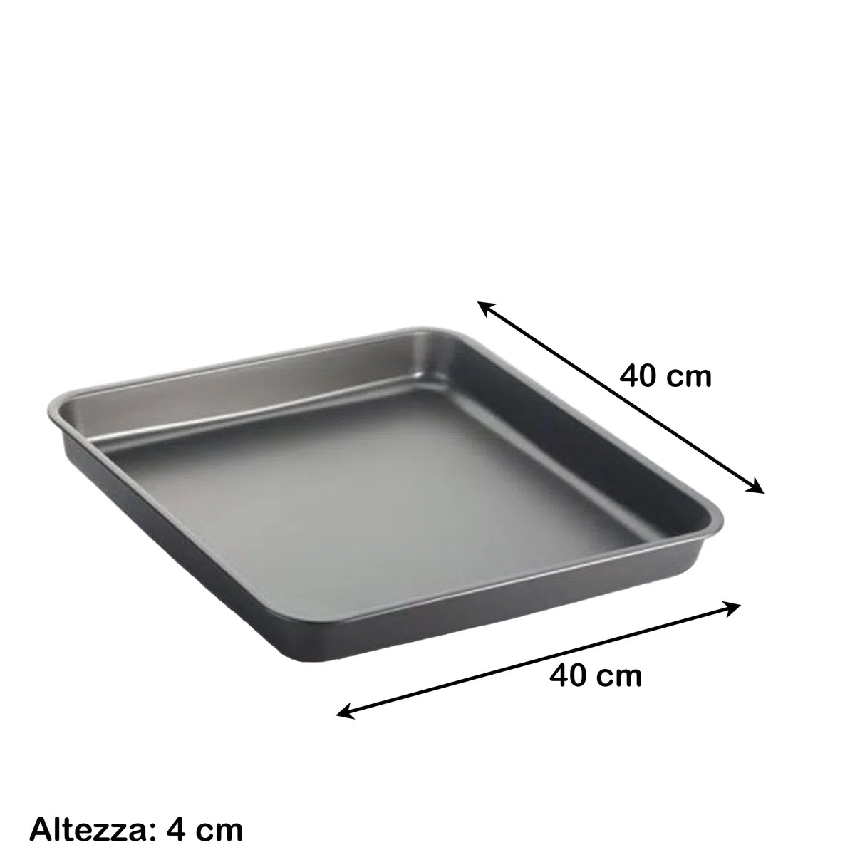 TEGLIA FORNO BASSA 40x40 h.4 *