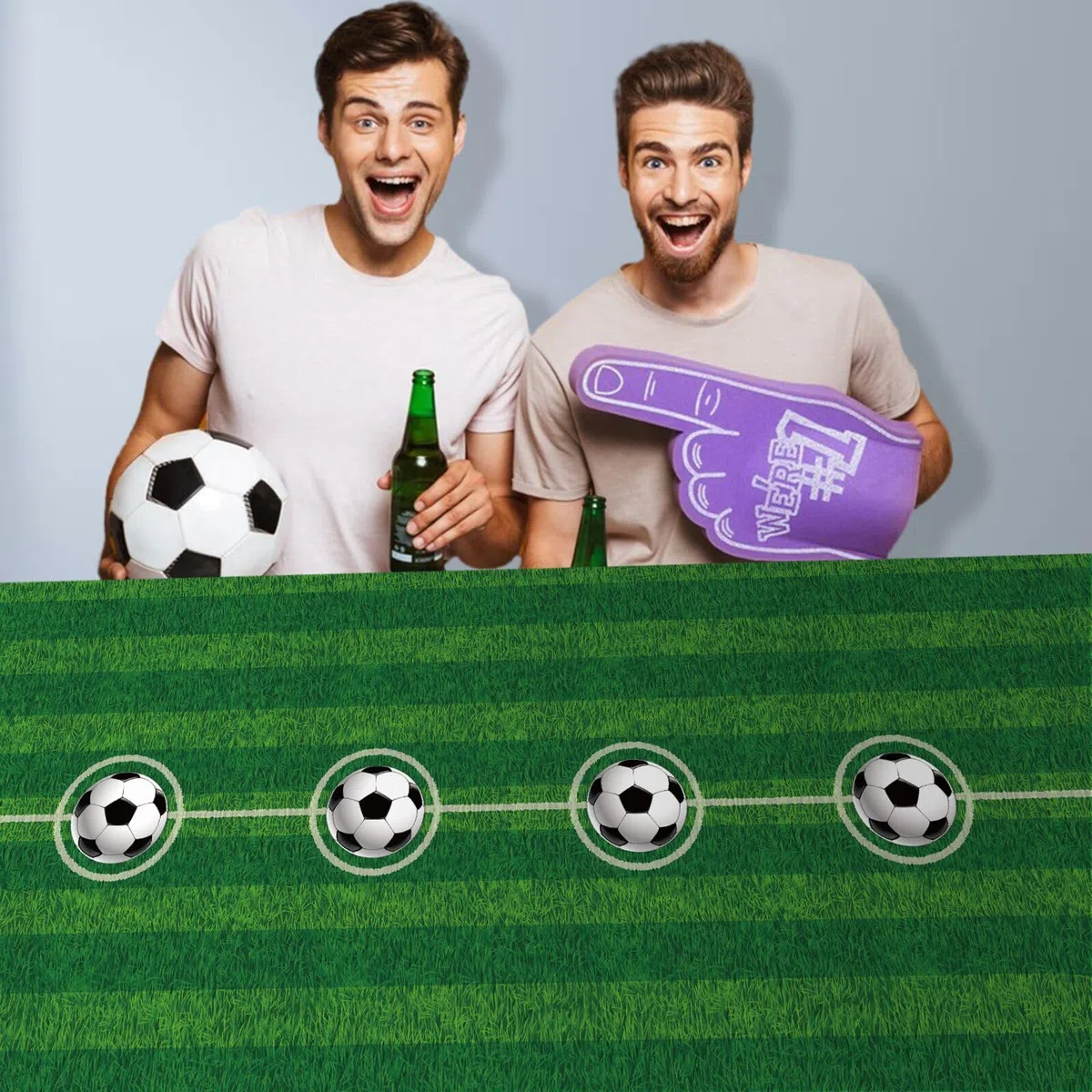 BFB Tovaglie Calcio 2 pezzi GOAL Tovaglie usa e getta per feste 274 x 137 cm