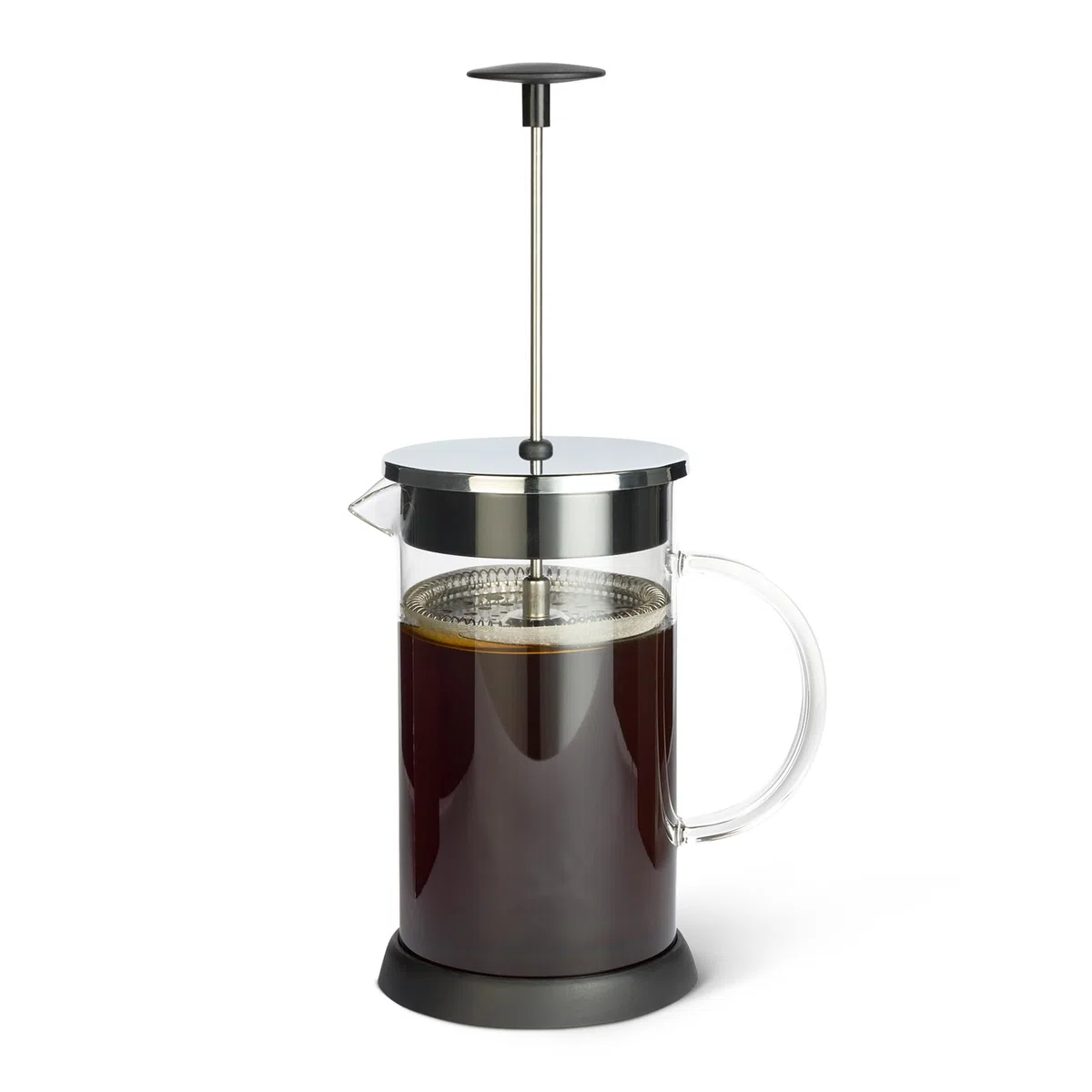 Amazon Basics Caffettiera a Stantuffo, 1L, in Vetro Borosilicato, Senza BPA, Parti Rimovibili Lavabili in Lavastoviglie