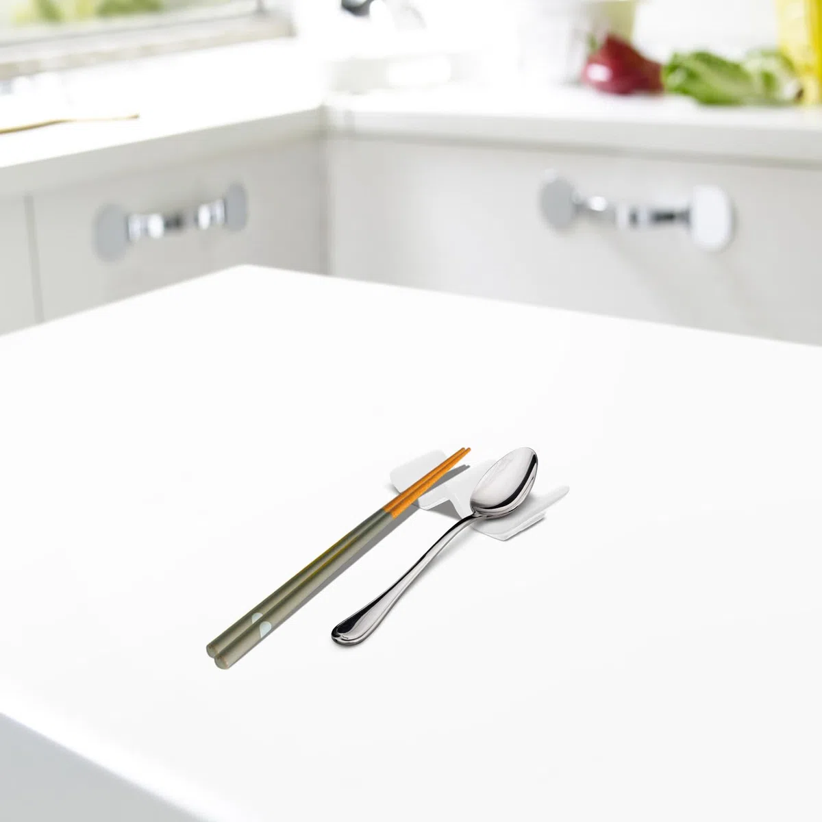 10 Pezzi Poggia Posate in Ceramica Bianca Porta Bacchette Forchette e Cucchiai da Tavolo Supporto Elegante per Ristorante e Casa Accessori Pratici per Sushi e Cena
