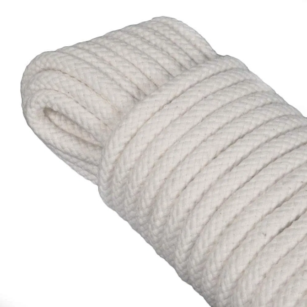 Corda Intrecciata per Bucato Biancheria - Cotone - 20 metri - 8 mm - 1 Rotolo