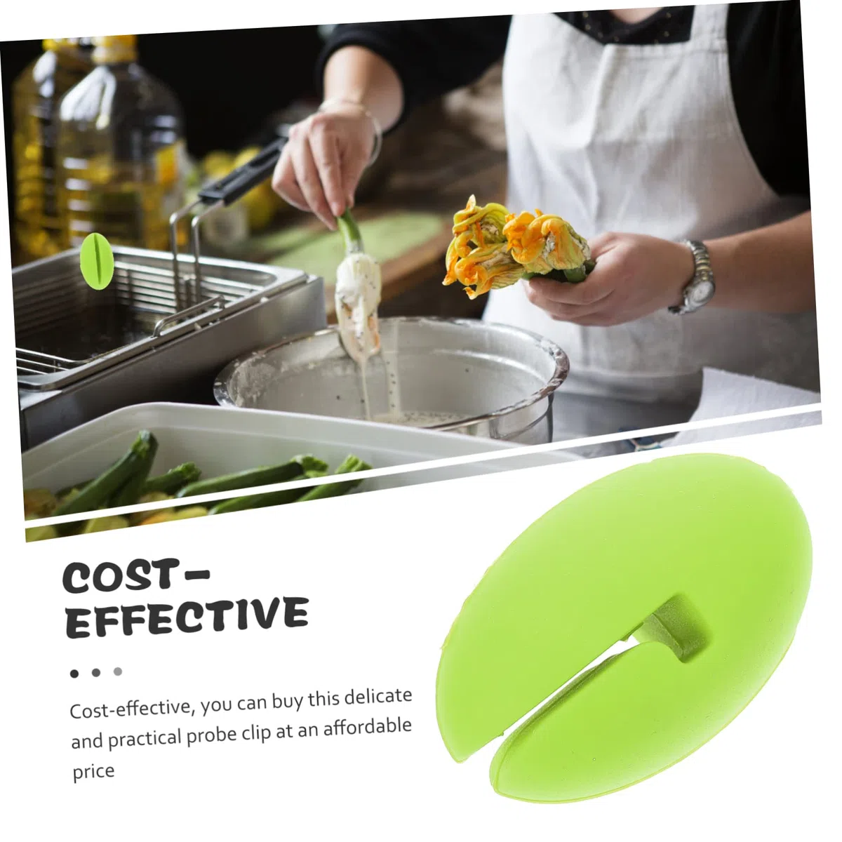 Alipis Clip Per Termometro Da Griglia e Supporto Sonda Friggitrice in Silicone Antigraffio, Morsetto Flessibile Per Sonda Di Temperatura, Compatto Per Utensili Da Cucina e Cottura