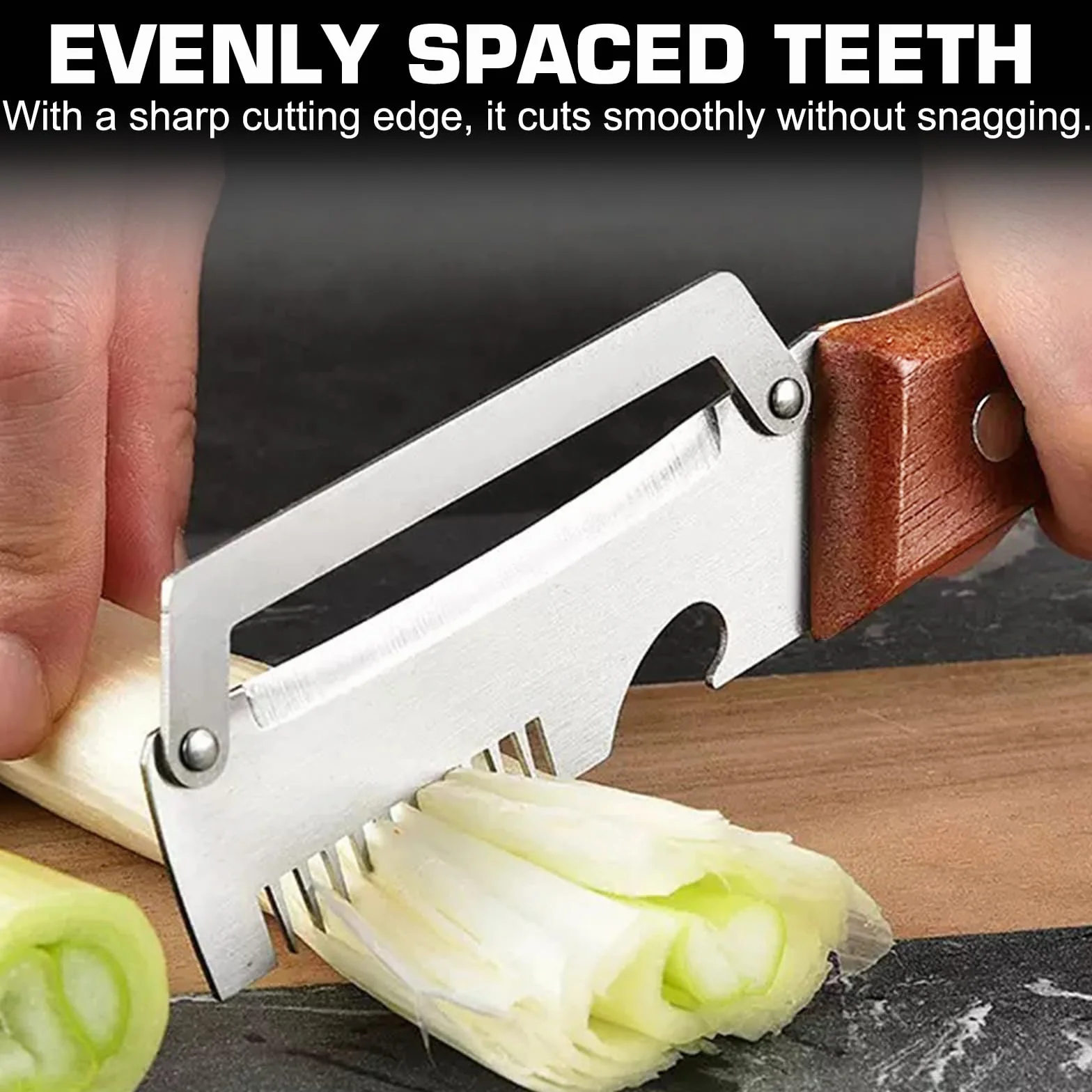 3Pezzi Pelapatate Multifunzionale, 3 in 1 Pelapatate Professionale, Pela Patate in Acciaio Inox Pela Patate e Verdure Manico in Legno Apribottiglie Tagliare il Cipollotto a Julienne per Cucina