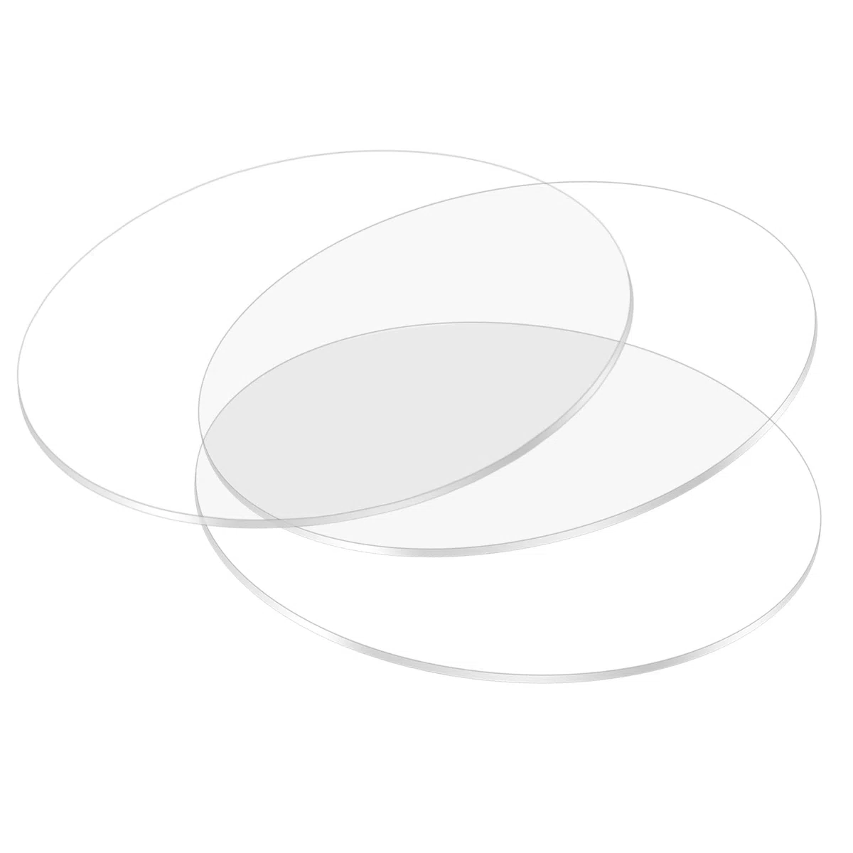 KEILEOHO 6 lastre acriliche rotonde 30 cm x 3 mm, lastre acriliche trasparenti, vetro acrilico trasparente, dischi grezzi per il fai da te per cornici, pittura, fai da te
