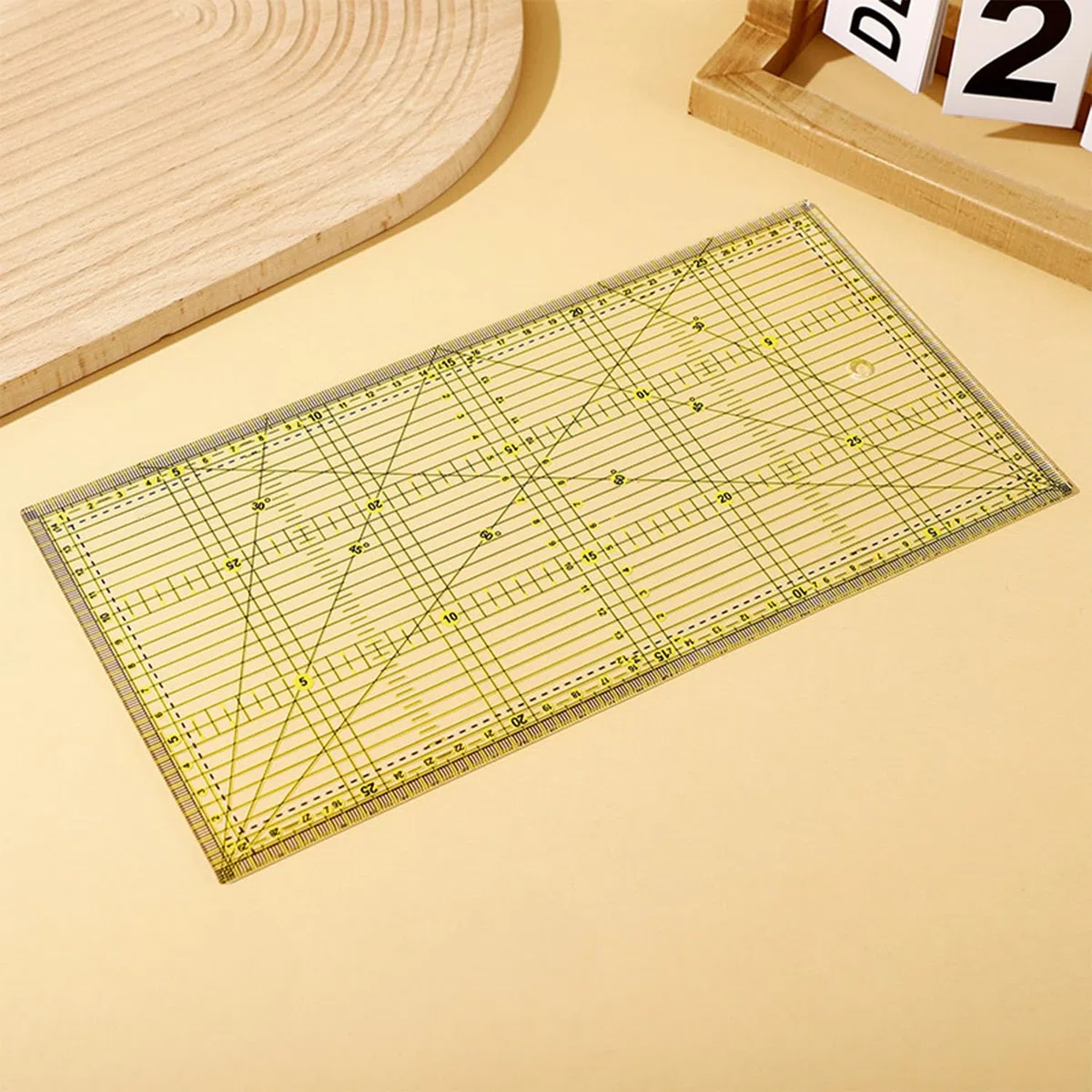 3 Pezzi Righello Sarta, Sewing Ruler, Righello Di Patchwork con Indicazioni Angoli, Angoli Di 30/45/60 Gradi, Comunemente Utilizzati Per Quilting, Misurazione e Lavori Artigianali con Tessuti