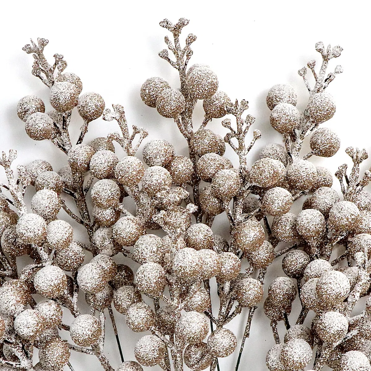 Kunjocy 12 Pz Steli di Bacche Natalizie Glitterate Innevate, Decorazioni di Bacche di Natale Smerigliato Decorazioni Artificiali Picks di Bacche di Natale per Ghirlanda di Natale Ghirlanda Ornamento