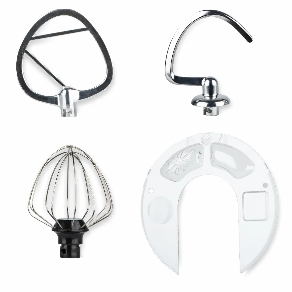 PRIXTON Frullatore Impastatrice KR250 per Pasticceria, Potenza 1500 W, 10 velocità, Ciotola Acciaio Inox da 5 litri, 3 accessori, Coperchio Trasparente (Crema Bianca)