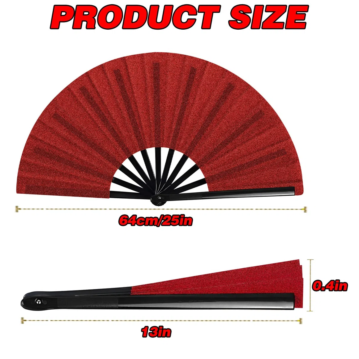 HINGTAI Grande fan pieghevole pieghevole-mano fan popping per Line Dancing Clacking