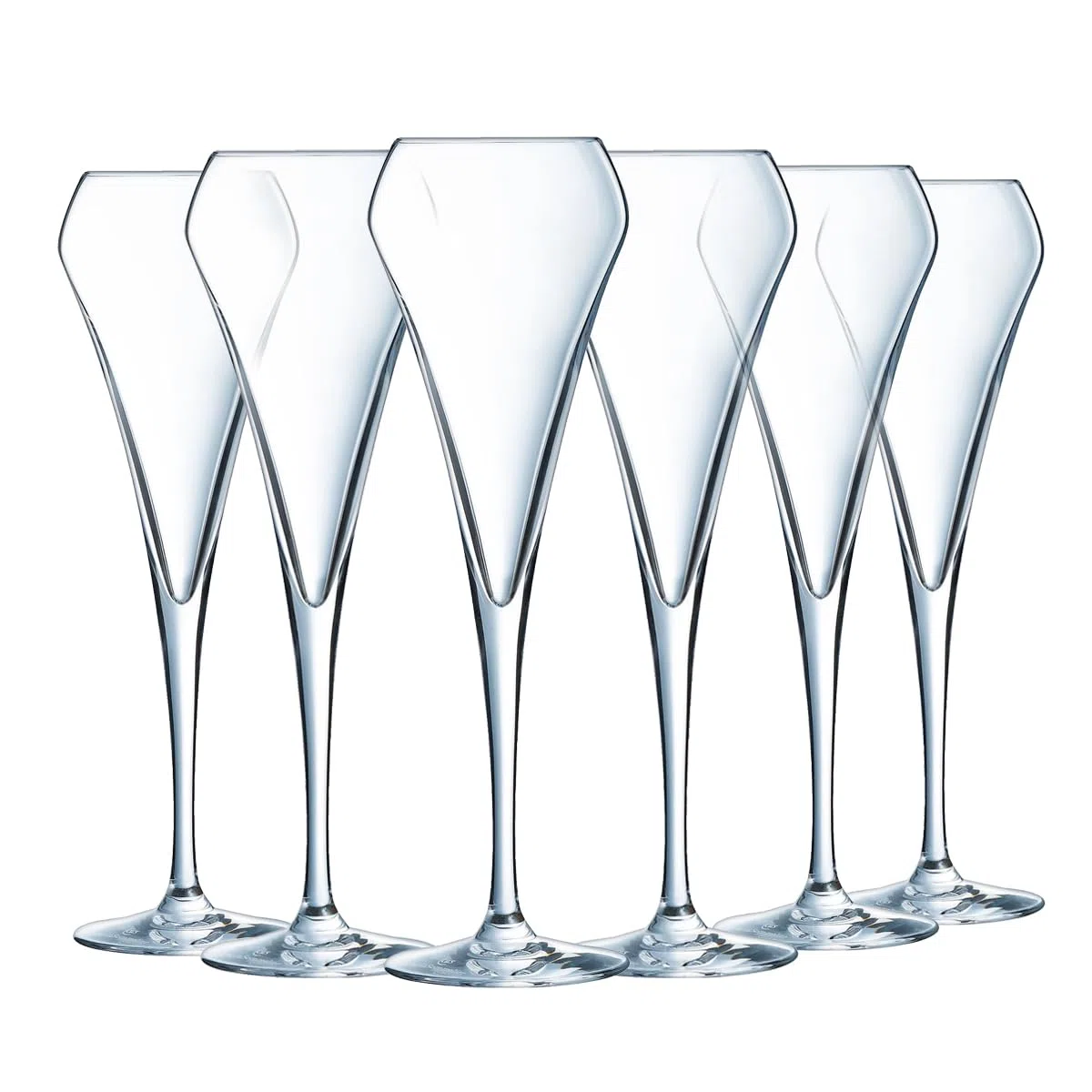 Chef & Sommelier - Open Up Collection, 6 flutes da champagne, cristallo, moderno ed elegante - Made in France, confezione rinforzata, idoneo alla vendita online