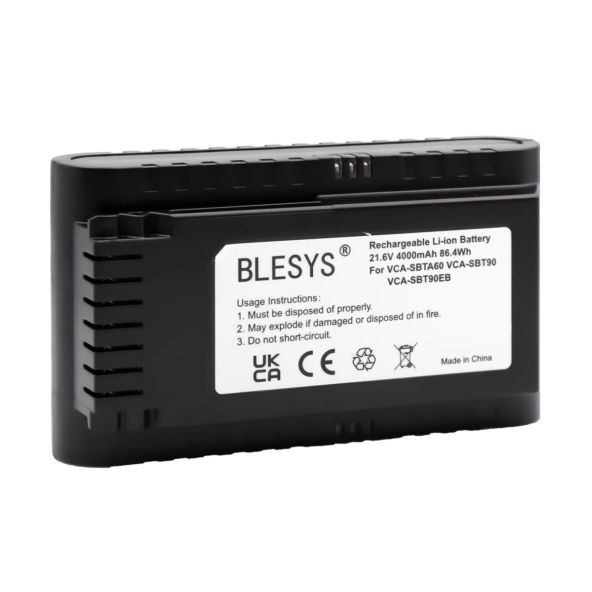 BLESYS VCA-SBTA60 VCA-SBTA60/VT Batteria per Samsung Jet 60 Turbo Jet 65 Pet Pro Aspirapolvere VS15A6031R1 VS15A6031R4/ET VS15A60AGR5/WA 21,6V 86,4Wh