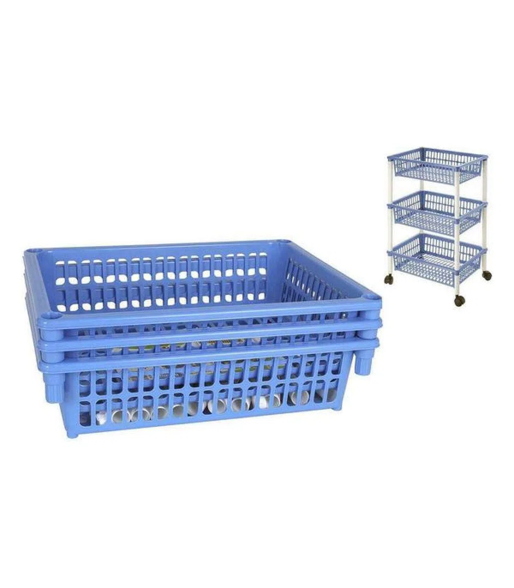 Carrello per Verdure Tontarelli Smontabile Plastica 3 Cassetti (40 X 29 x 62 cm) Verde