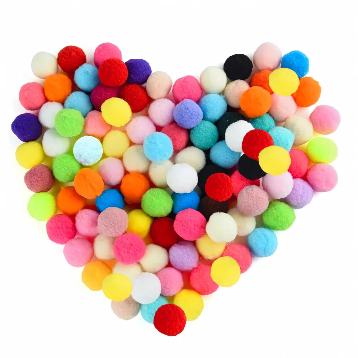 EHIOG 200 PZ Pom Pom Artigianato, 2.5 CM soffici pompons, Pompon Colorati Palline Di Peluche Colorate Fai Da Te Artigianato Palline, Forniture Hobby e Fai Da Te Creativo Vari Colori Misti