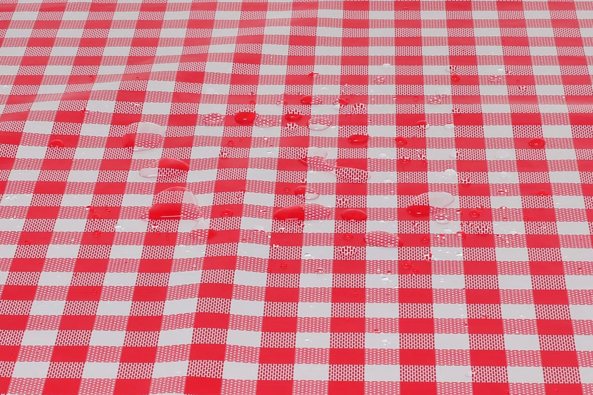 Home Direct Tovaglia in tela cerata plastificata rettangolare 140 x 180cm a Quadri Quadretti Rosso
