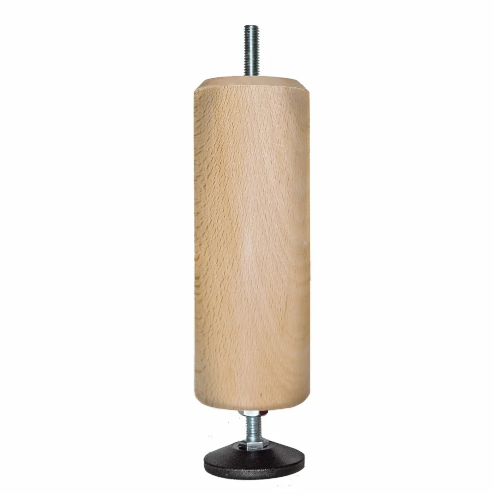 Margot Camaleonte Regolabile – Set di 4 Piedi di Rete, Legno, Vernice Naturale, 5,5 x 5,5 x 18 cm