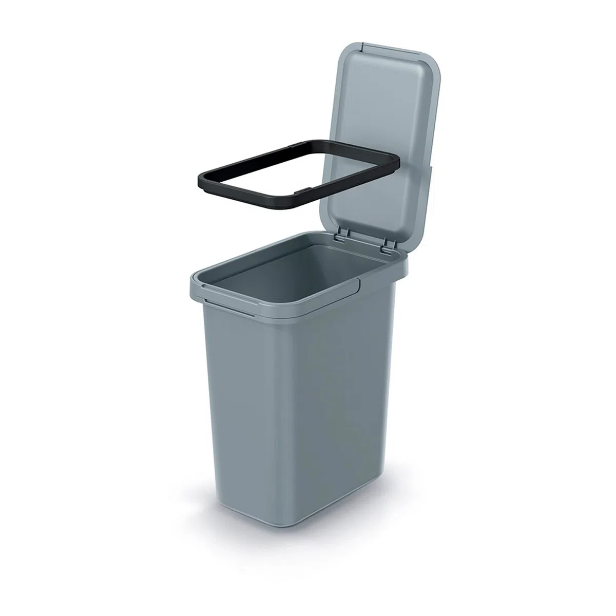 Cubo di riciclaggio quadrato 12l di colore Keden grigio